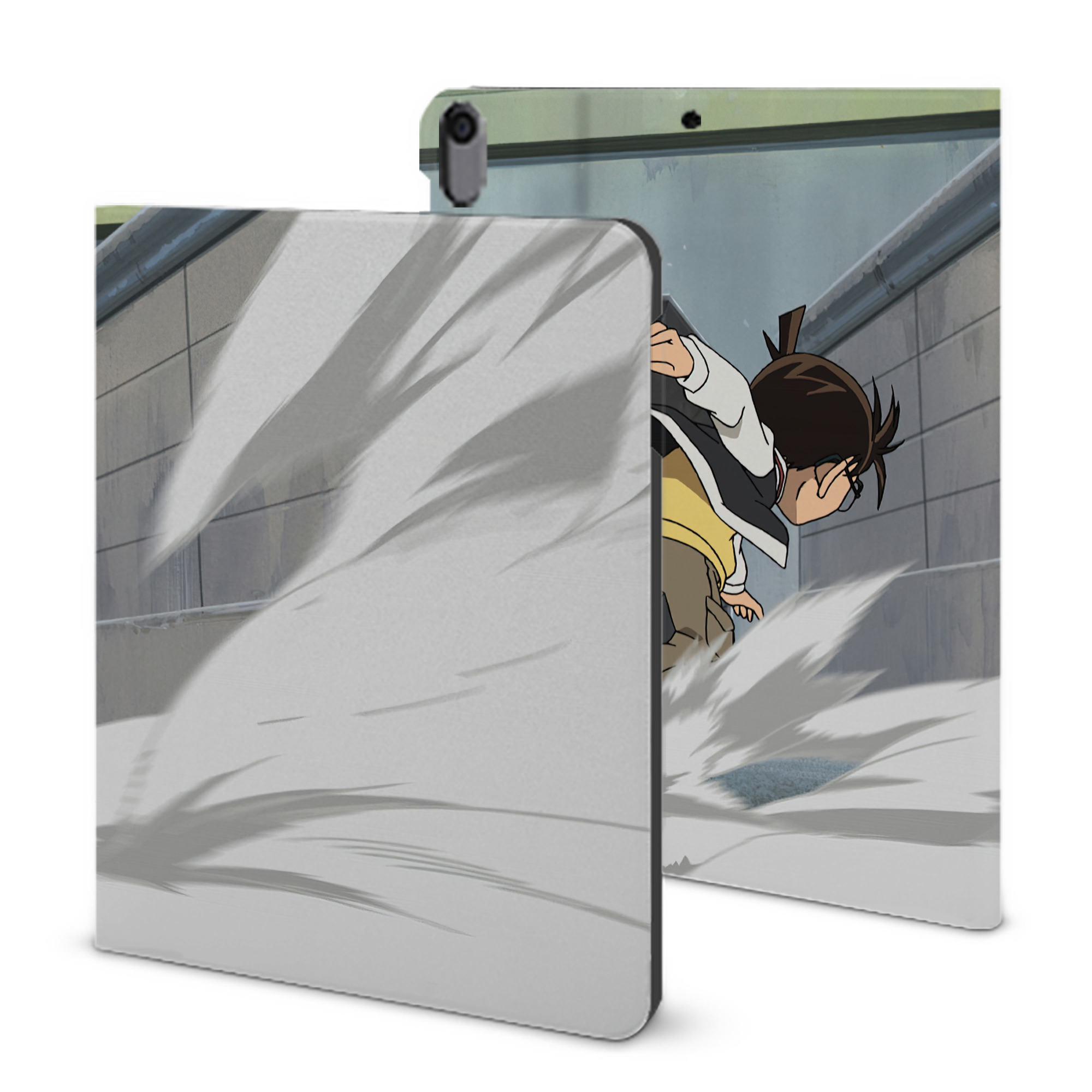 （画像用） 名探偵コナン Detective Conan IPad ケース ブック型 PUレザー TPU 耐衝撃 軽量 薄型 ペン収納なし 全面保護 IPad 各モデル対応